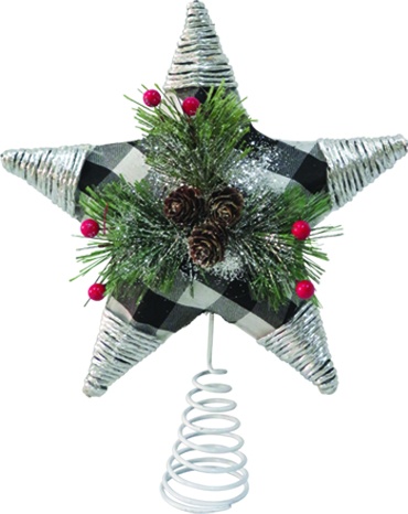 Star Tree Top with Twigs and Berries, 25cm
