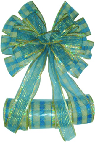 135cm x 30cm Tree Top Bow - Blue