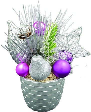 Decorated Pot, 10cm