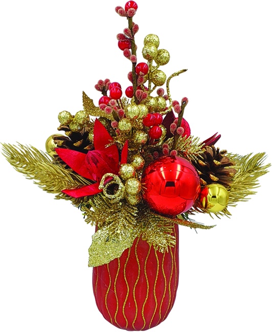 Decorated Pot, 15cm
