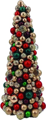 35cm Bauble Cone - Multicolour