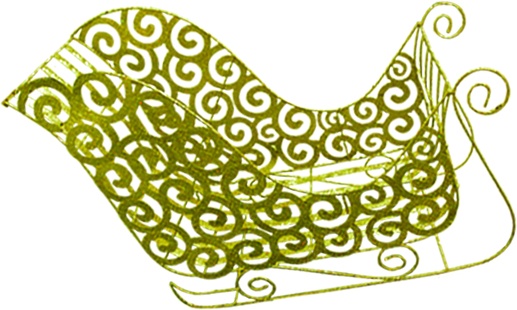 Metal Sleigh, 35cm