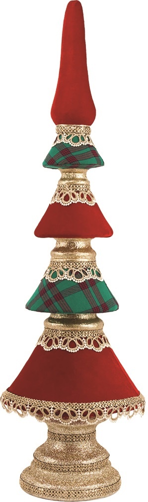 48cm Layered Cone - Red/Green