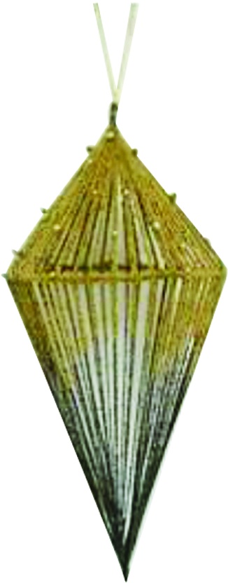 28cm Diamond Drop - Black/Gold