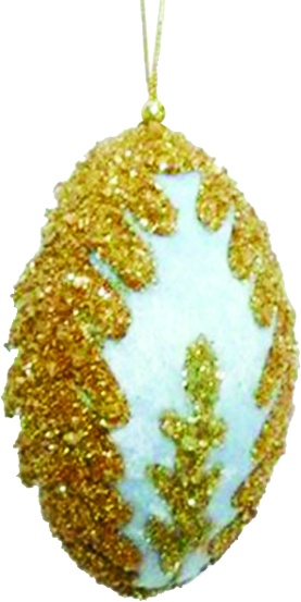 16cm Velvet Tear Drop - Blue/Gold