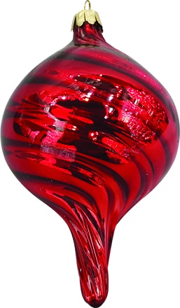 Swirl Glass Drop, 14cm