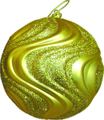 Glittered Wavy Ball, 12cm