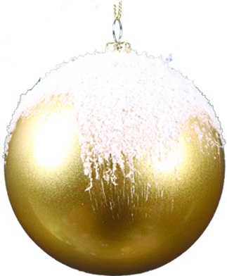 Candy Apple Plastic Ball with Snow Powder, 10cm