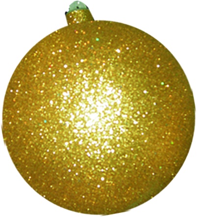 15cm Glitter Ball - Gold