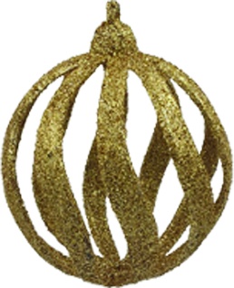 Hollow Glitter Lined Ball, 8cm