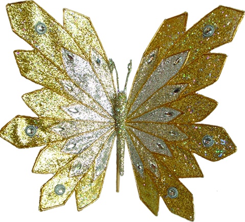 30cm Butterfly Clip - Gold/Platinum/Silver