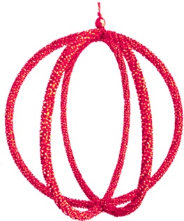 10cm Wireframe Ball - Red