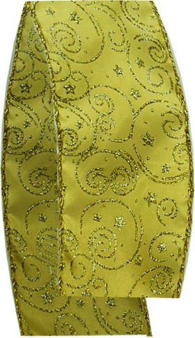 Glittered Satin Ribbon, 9m