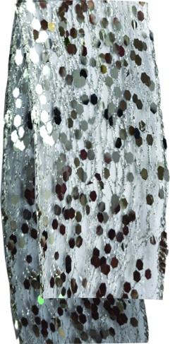 9.1m x 6.3cm Sequin Mesh Ribbon - Silver