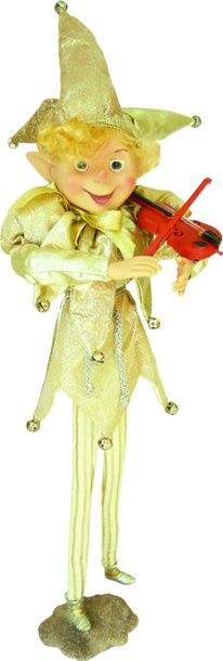 Standing Elf Playing Violin, 66cm