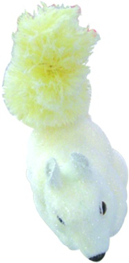 22cm x 18cm Styrofoam Squirrel - White
