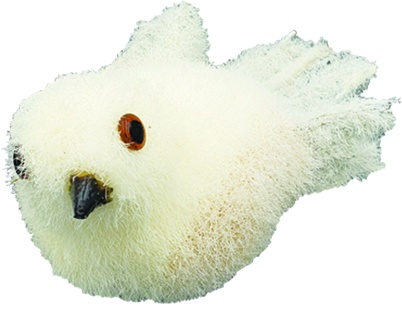 18 x 11cm Foam Bird - White