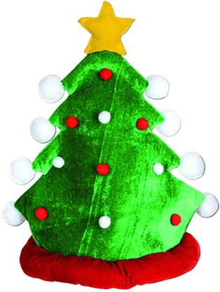 Plush Christmas Tree Hat