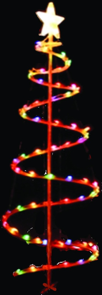 Multicolour Light-Up Spiral Tree, 2m