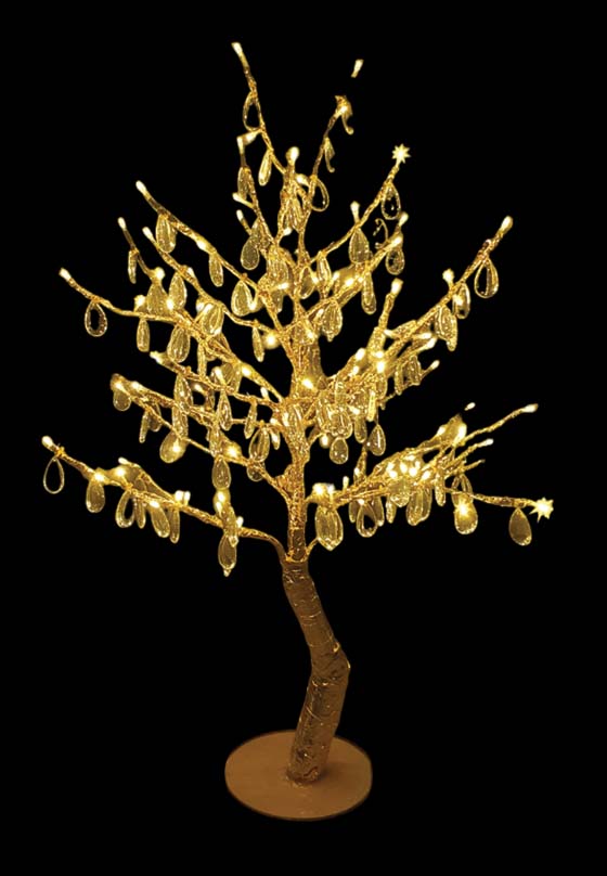 1m x 60cm Illuminated Crystal Tree, Warm White LED