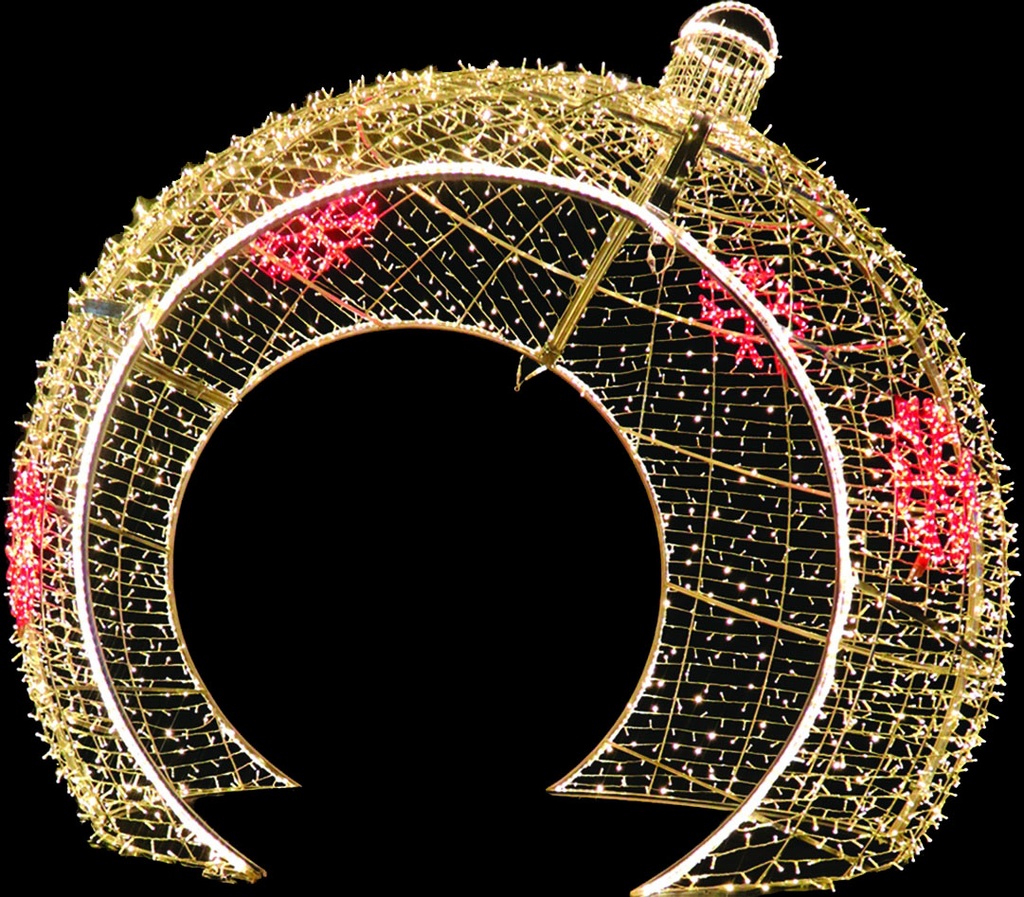 Giant Illuminated Walk-through Bauble, 2.7m