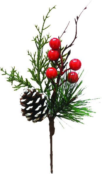 Pinecone and Berry Pick, 20cm