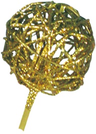 20cm Glittered Lata Ball - Gold