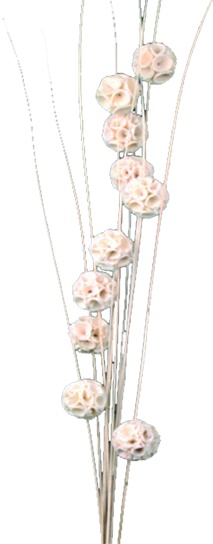 90cm Sola Crepe Ball Spray - White