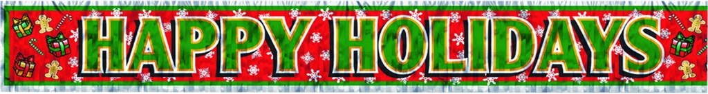 Metallic Merry Christmas Fringe Banner, 1.5m