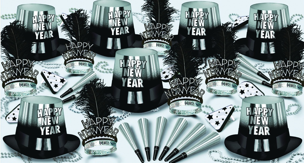 Silver Entertainer Assortment for 50 - Black/Silver