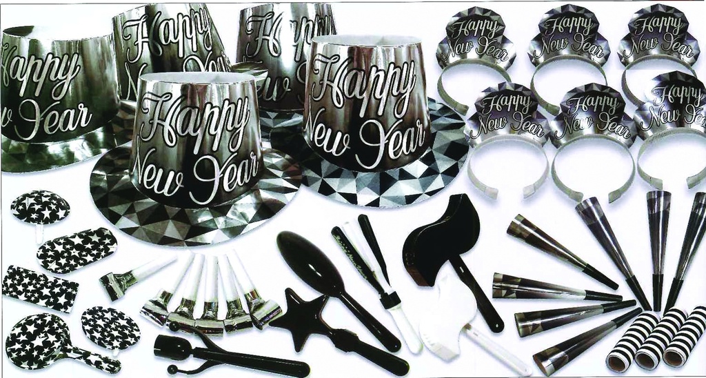 Monochrome Assortment for 50 - Black/Silver