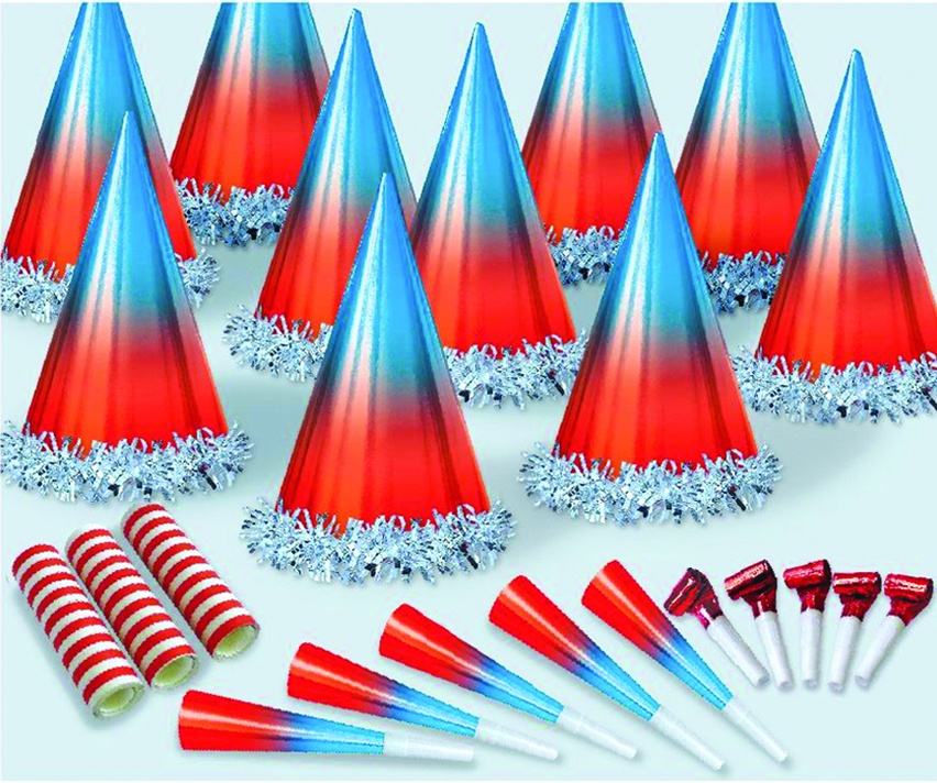 Blue Red Assortment for 10 - Blue/Red