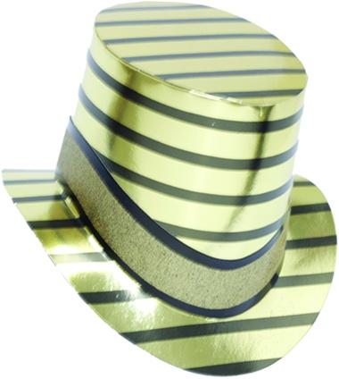 Glittered Striped Foil Hat