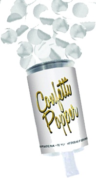 Push-Up Confetti Burst - Silver