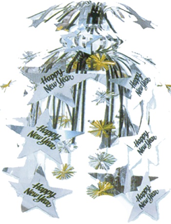 73cm Hanging Firework Decoration - Silver