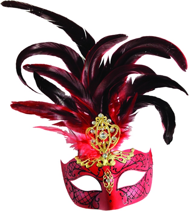 Feather Mask - Red