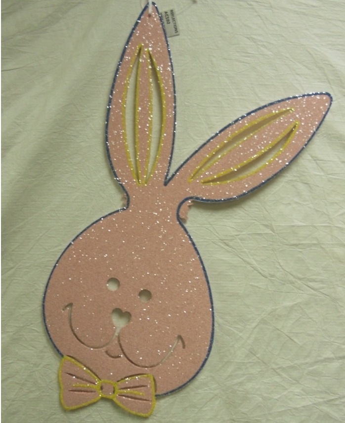 50cm Foamboard Bunny Head - Pink/Purple/Yellow