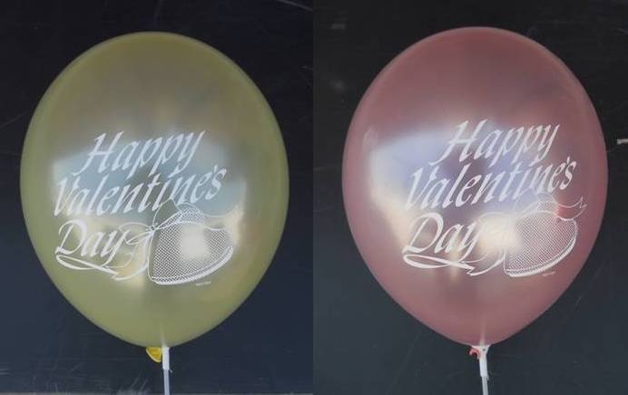 30cm Balloons printed "Happy Valentine's Day" - Assorted Colours