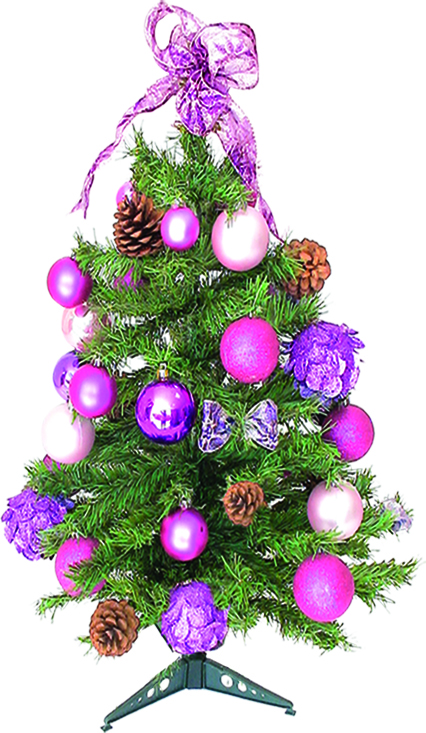 30" Decorated Mini-Tree - Purple/Pink