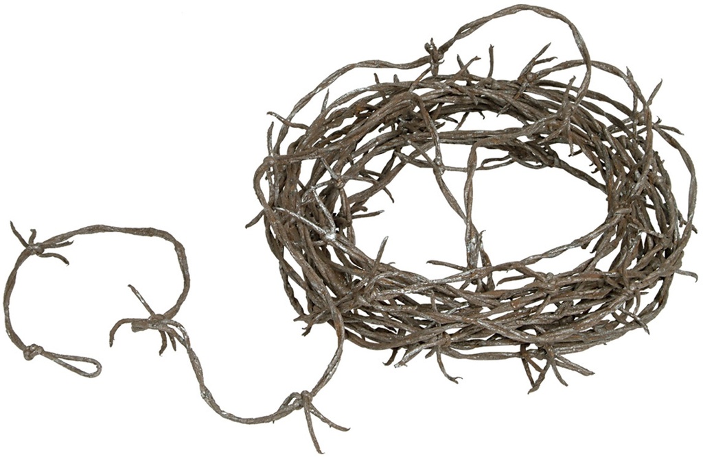 3.6m Rusty Barbed Wire Garland - Brown