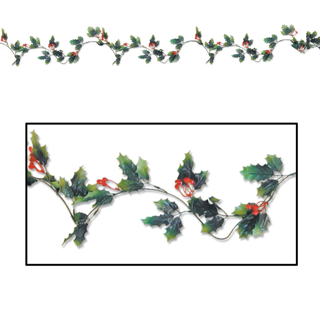 Holly & Berry Garland, 1.8m