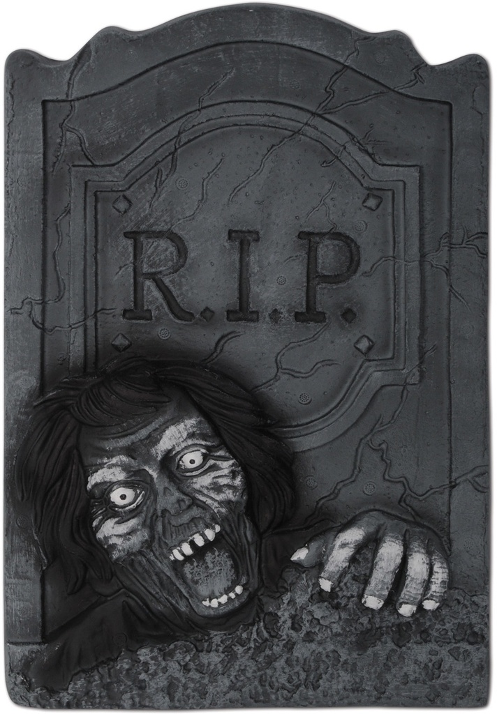 53cm x 34cm Zombie Rip Tombstone - Grey