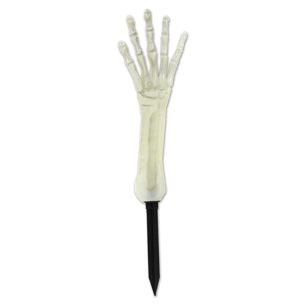43cm Nite-Glo Skeleton Hand Yard Stake