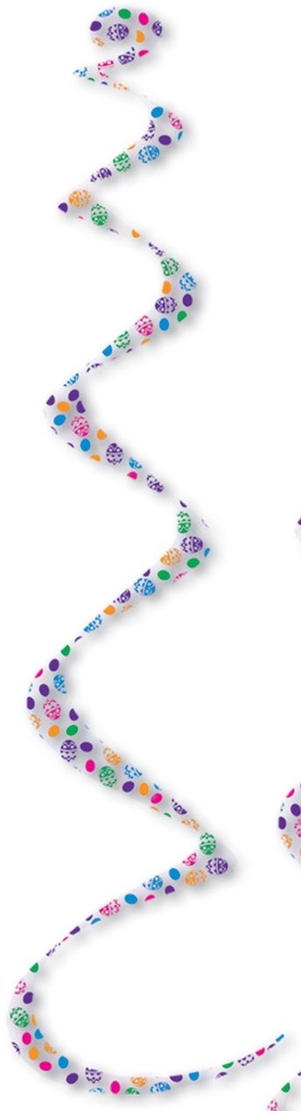 60cm Printed Easter Egg Twirly Whirlys - Multicolour