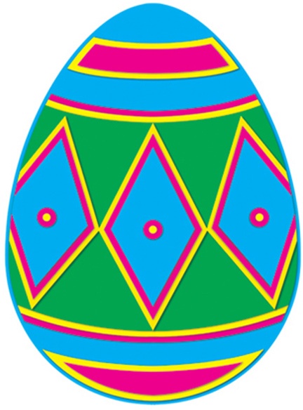 35cm Easter Egg Cutouts - Multicolour