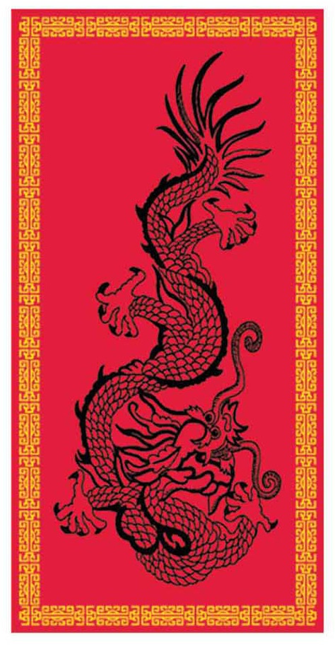 50cm Chinese Cultural Cutouts - Red/Black
