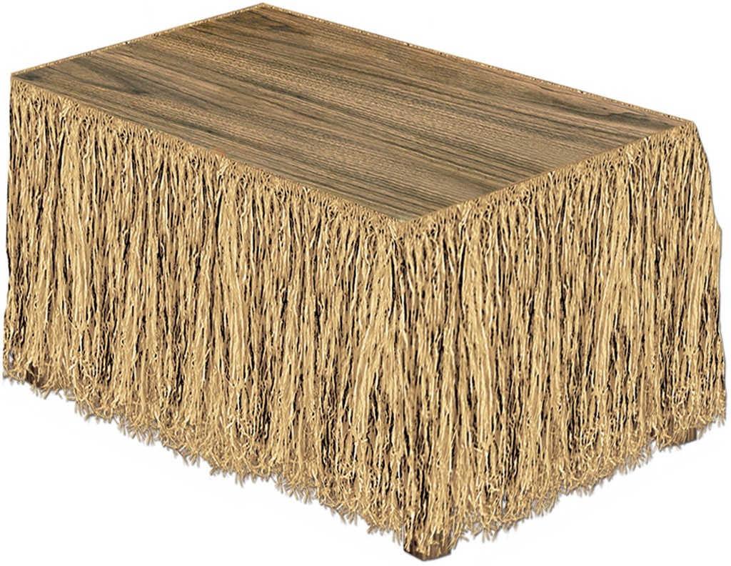 2.7m x 76cm Raffia Table Skirting