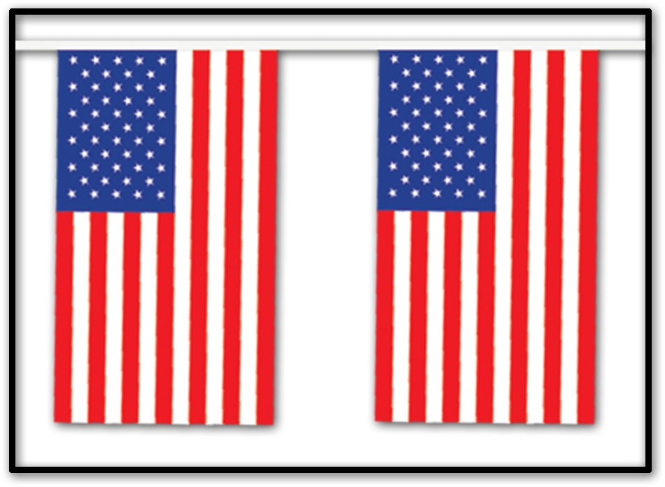 Outdoor American Flag Banner, 18.2m