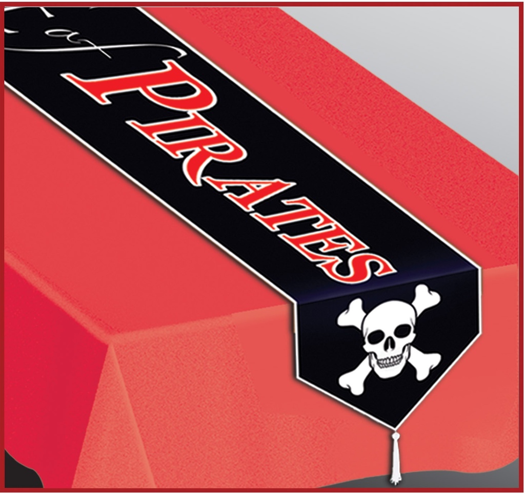 1.8m x 28cm Printed 'Beware Of Pirates' Table Runner