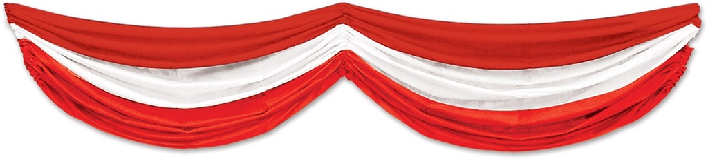 1.75m Fabric Bunting - Red/White